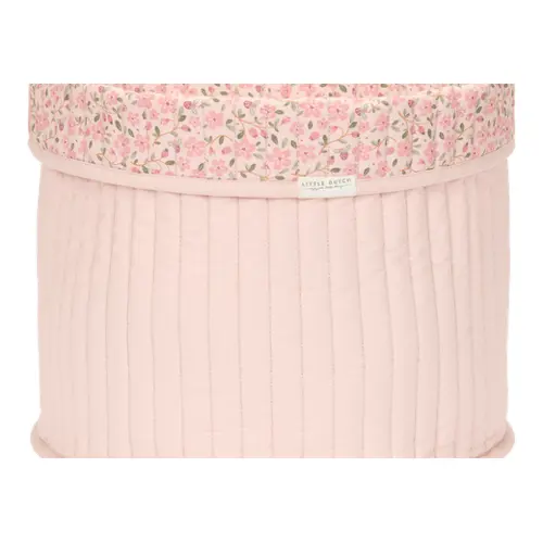 Little Dutch - Quilted Storage Basket Fairy Floral - Pink - Large