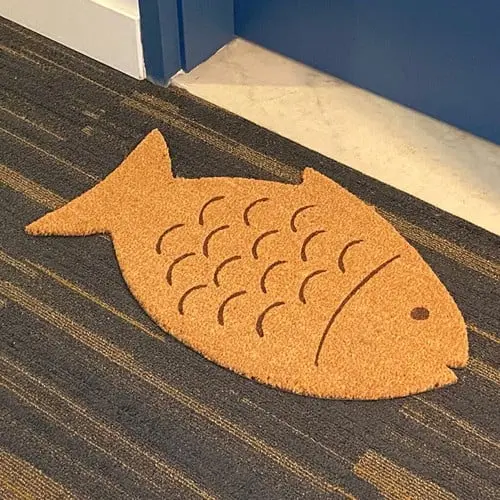 Kikkerland - Fish Doormat - Coir - 29.5" x 17.75" x 0.5"