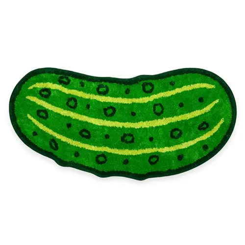 Kikkerland - Pickle Bath Rug - Green - 17" x 34" x 0.25"