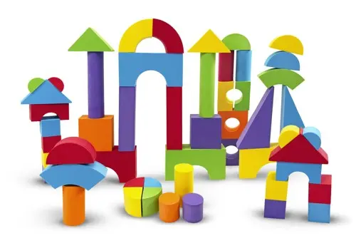 B Beez - Large Foam Blocks, 52 Pcs (53008)