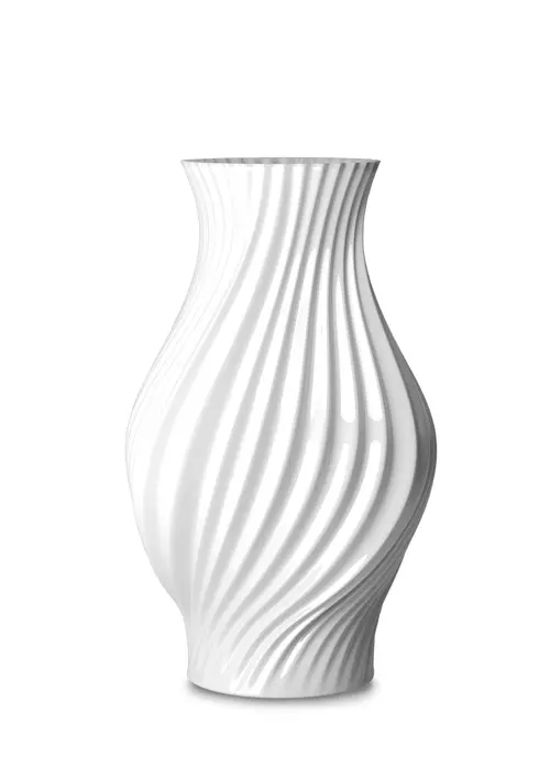 Lyngby Porcelæn - Twist Vase - Hvit - 25 cm