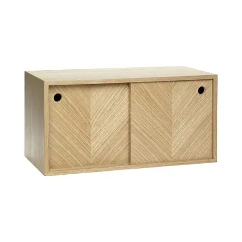 Hübsch - Herringbone Hylle - 40x20xH20 cm - Natur
