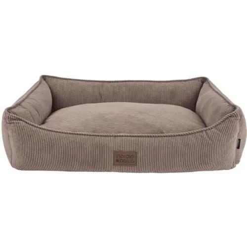 Nordic Paws – Olav Dog Bed – Size L: 85 × 60 × 22 cm – Brown