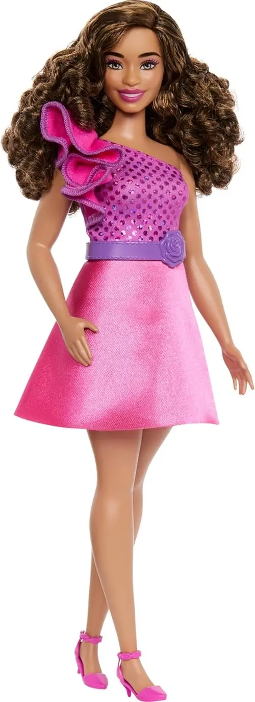 Barbie - Fashionista Doll - Purple Ruffle (HRH22)