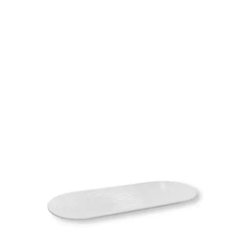 Lyngby Porcelæn - Lyngby Tura Oval serveringsfat - White - 48x20 cm