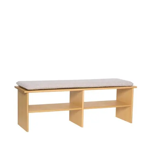 Hübsch - Layer Bench - Light grey, Natural - 132x40xh47cm