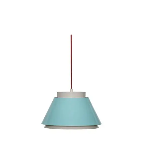 Hübsch - Remi Pendant - Blue/Beige - ø25xh15cm