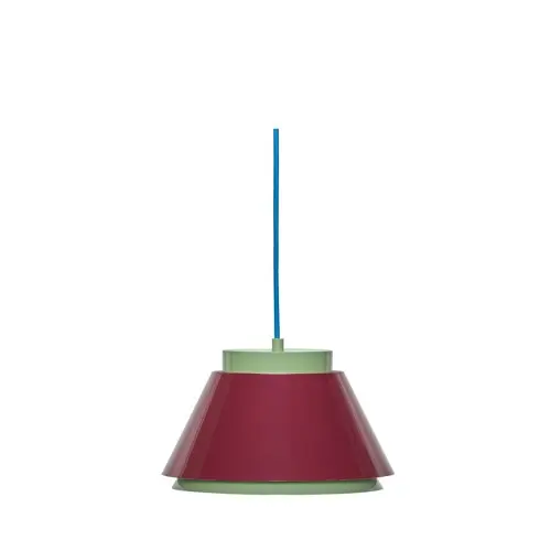 Hübsch - Remi Pendant - Green/Red - ø25xh15cm
