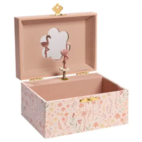 Little Dutch - Musical Jewellery Box Flamingo - Safari Friends (BT126914)