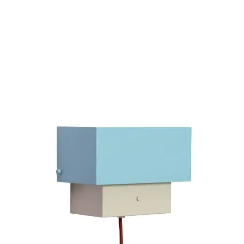 Hübsch - Arte Wall Lamp - Blue/Sand - 22x12xh17cm