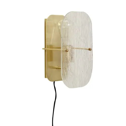 Hübsch - Ruffle Wall Light - Brass - 13x20xh30cm