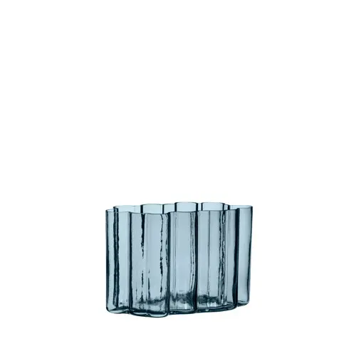 Hübsch - Umber Vase - Blue - 30x16xh20cm