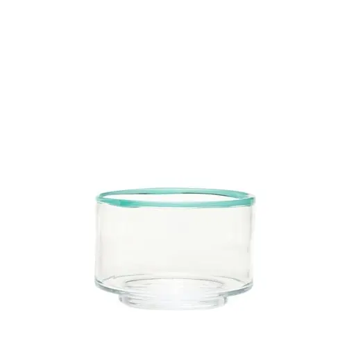 Hübsch - Clea Bowl Medium - Clear, Green - ø20xh14cm