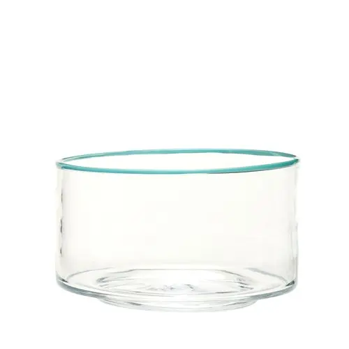Hübsch - Clea Bowl - Clear, Green - Large ø30xh18cm