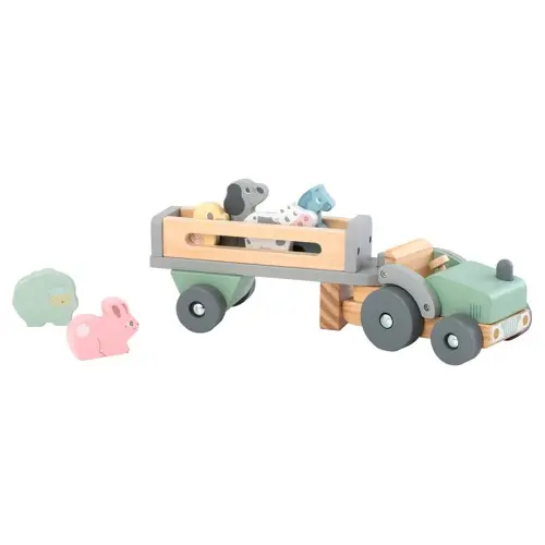 Kinder and Kids - Traktor med Tilhenger og Dyr