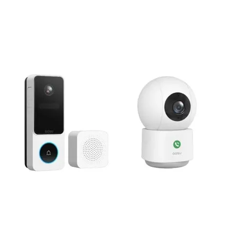 Aosu - IndoorCam P1 Pro + Video Doorbell SE - Bundle