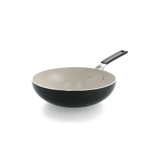 KitchenAid - Coloured Aluminum Wok - Matte Black - 28 cm