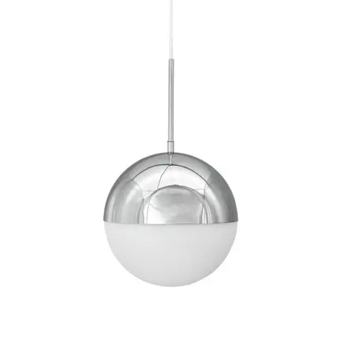 Dyberg-Larsen - Nova D25 Pendant - Opal/Chrome - 25 cm