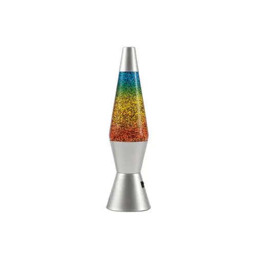 iTotal - Spaceship LED Glitter Lamp - Silver base and rainbow glitter (XL3340)