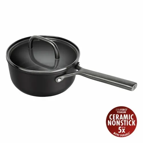 Zwilling - Milano Sauce Pan with Glass Lid - Black - 18 cm