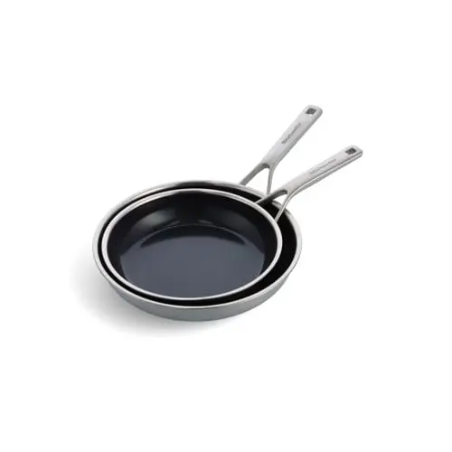 KitchenAid - Multiply Frypan Set - Silver - 24 cm + 28 cm