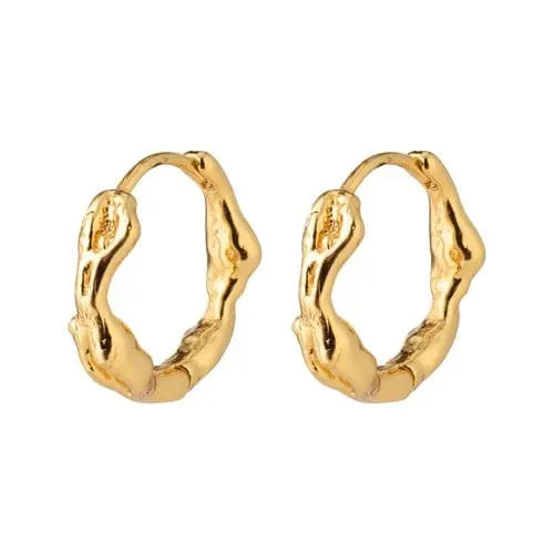 PILGRIM - ZION Small Huggie Hoop Earrings - Gold-Plated - 14 mm