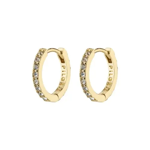 PILGRIM - EBNA Small Crystal Hoops - Gold-Plated - 13 mm