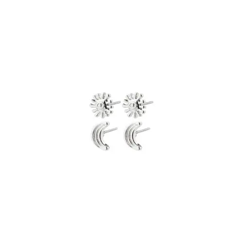 PILGRIM - MISHA Earrings, 2-in-1 Set - Silver-Plated - 60 mm