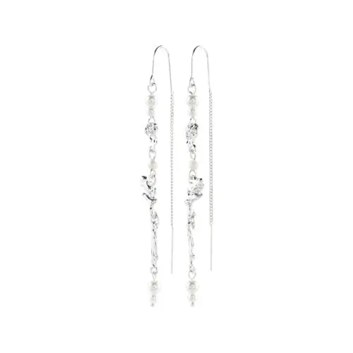 PILGRIM - SLOAN Chain Earrings - Silver Plated - 83 mm