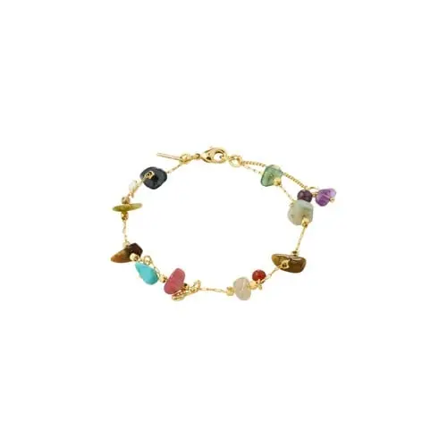 PILGRIM - HERE Bracelet - Gold-Plated/Multi - 16.5 cm + 3 cm Extension Chain