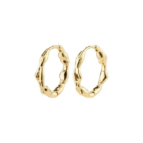 PILGRIM - ZION Organic Shaped Medium Hoops - Gold Plated - 20 mm