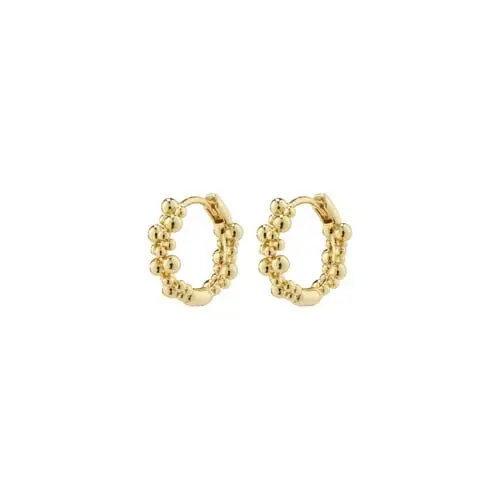 PILGRIM - SOLIDARITY Small Bubbles Hoop Earrings - Gold-Plated - 15 mm