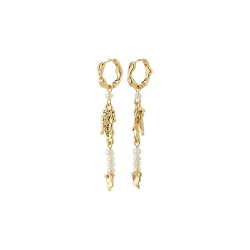 PILGRIM - NIYA Freshwater Pearl Earrings - Gold - 52 mm