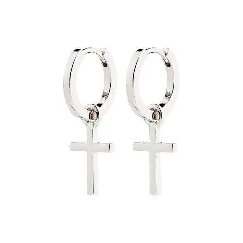 PILGRIM - FLYNN Earrings - Silver - 25 mm