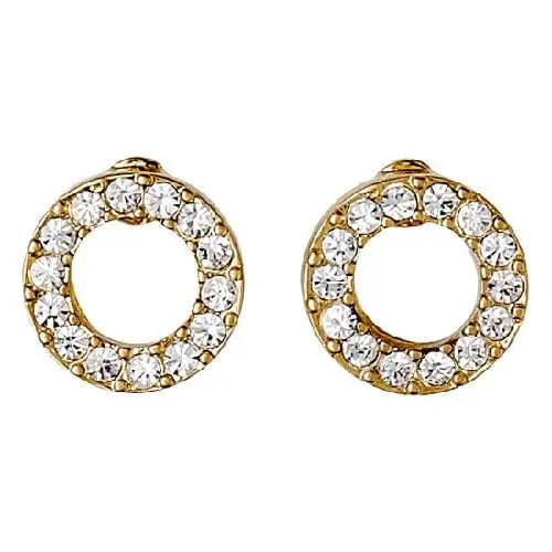 PILGRIM - VICTORIA crystal halo earrings - Gold Plated - Diameter 1,0 cm