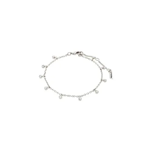 PILGRIM - MAJA Crystal Multi Drops Bracelet - Silver Plated - 16 cm + 3 cm Extension