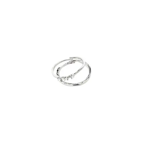 PILGRIM - IVARIN Rings 2-in-1 Set - Silver Plated