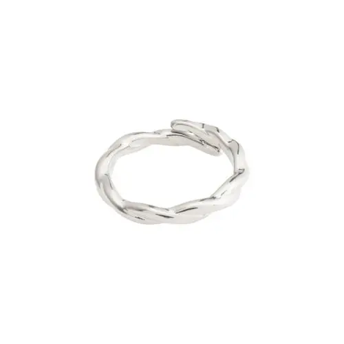PILGRIM - Lulu Twirl Stack Ring - Silver Plated - Adjustable