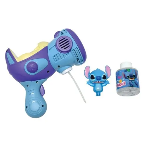 Lexibook - Stitch Electronic Bubble Gun with 3D figurine and light & sound effects (PRB30D)
