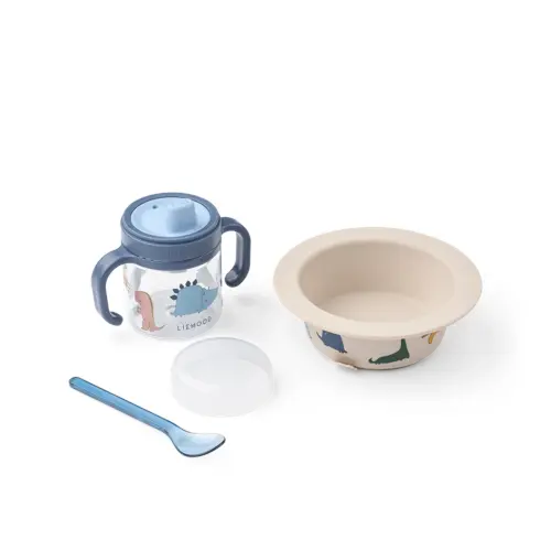 Liewood - Becket Tableware Set - Dino roar / Sandy - One size
