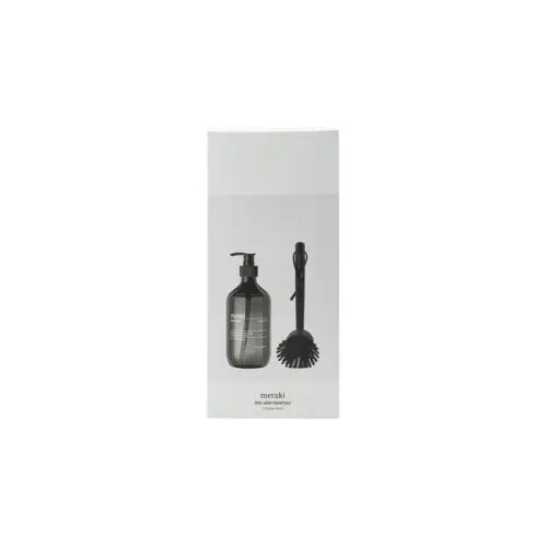 Meraki - Gift Box, Shadow Lake Dishwashing Essentials - Black - 490 ml