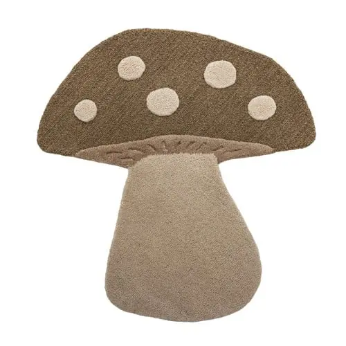 Bloomingville MINI - Mushroom Rug - Brown - Wool