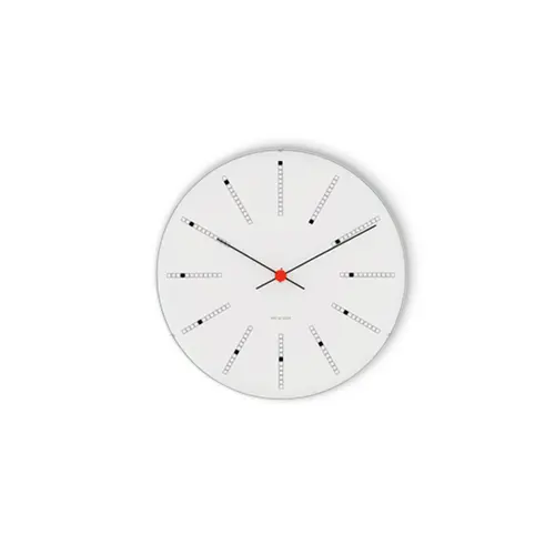 Arne Jacobsen - Bankers Wall Clock - 16 cm - White