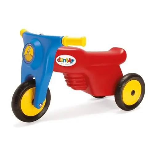Dantoy – Sparkesykkel med gummihjul, Rød