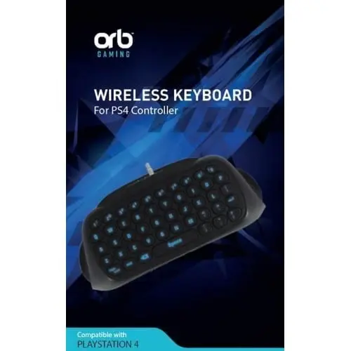 Playstation 4 Controller Keyboard Blue Blacklit