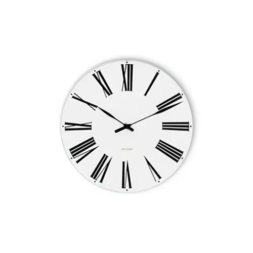 Arne Jacobsen – Roman Veggklokke – Ø21 cm – Hvit