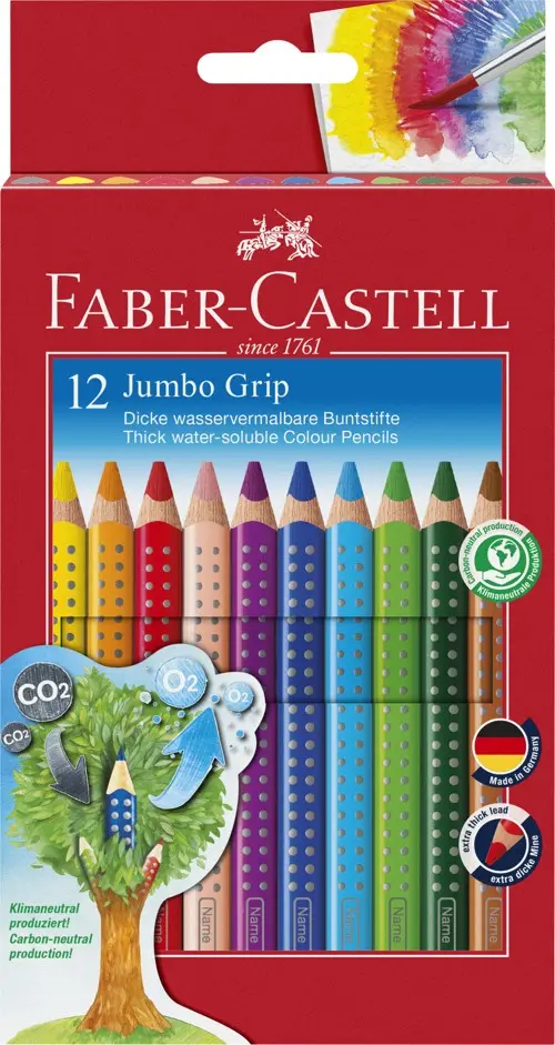 Faber-Castell - Coloured Pencil Jumbo Grip 12 pcs (110912)