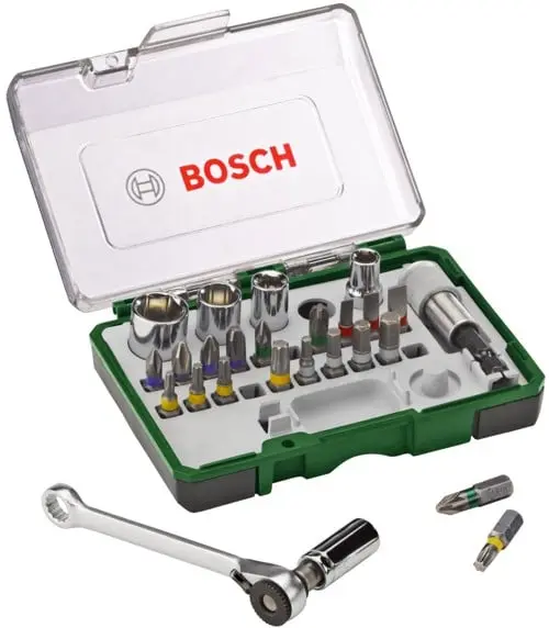Bosch skrujern sett med mini ratchet 27 stk (2607017160)