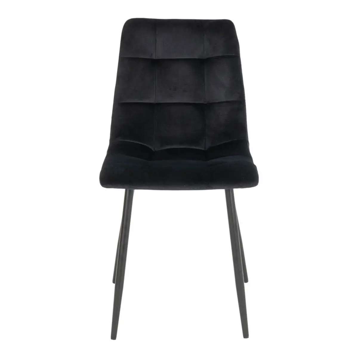 HOUSE NORDIC Middelfart spisestuestol - svart polyester velour og svart stål