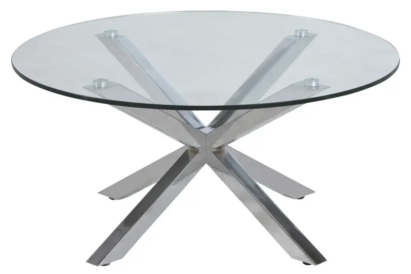 ACT NORDIC Heaven salongbord - Klart glass, rundt, inkludert plastføtter, (40x82x82)